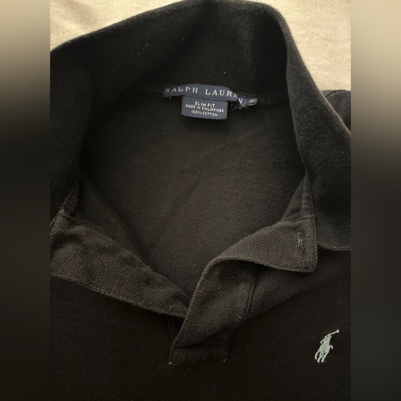 Ralph Lauren Black Slim Cut Polo 🐎🖤 - Picture 4 of 5